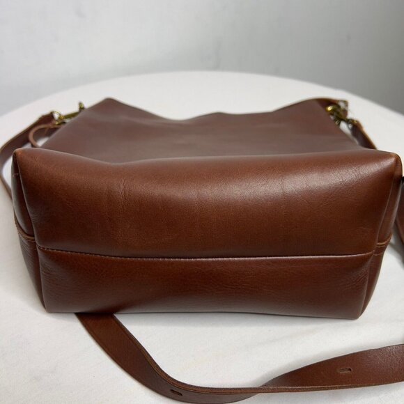 Madewell Brown Leather Bucket Bag - Picture 11 of 15